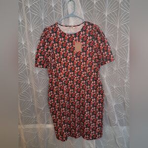 Nwt BODEN brand Women's size 14r, 100% cotton, floral pattern dress